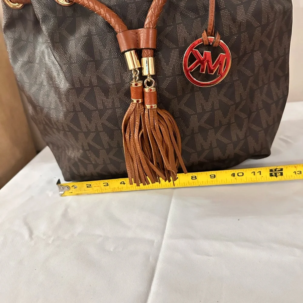 Michael Kors Brown and Tan Shoulder Bag